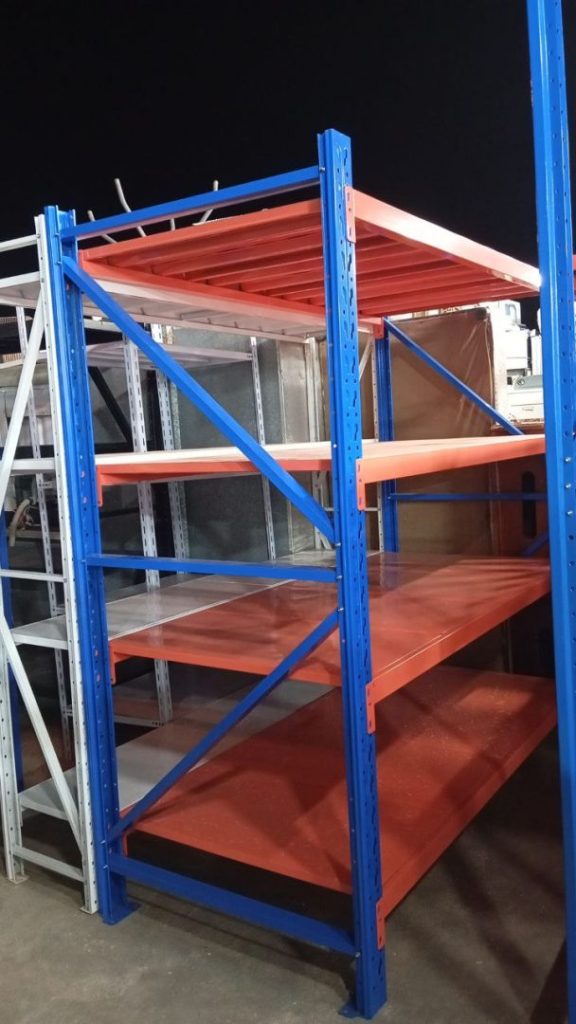 رفوف تخزين ستاند عرض متين 2×2×90 سم – تحمّل 300 أو 500 كيلو