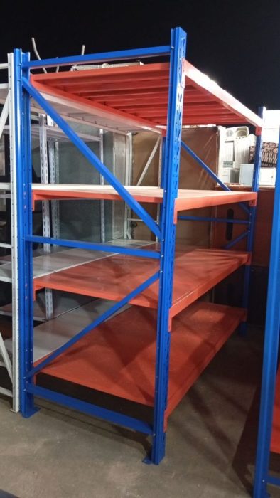 رفوف تخزين ستاند عرض متين 2×2×90 سم – تحمّل 300 أو 500 كيلو