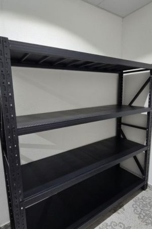 رفوف متينة 2 متر × 2 متر عمق 6 لون أسود